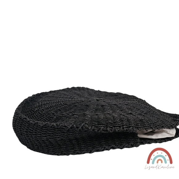 New! French Connection Oversized Circle Large Straw Tote Bag - Picture 8 of 16